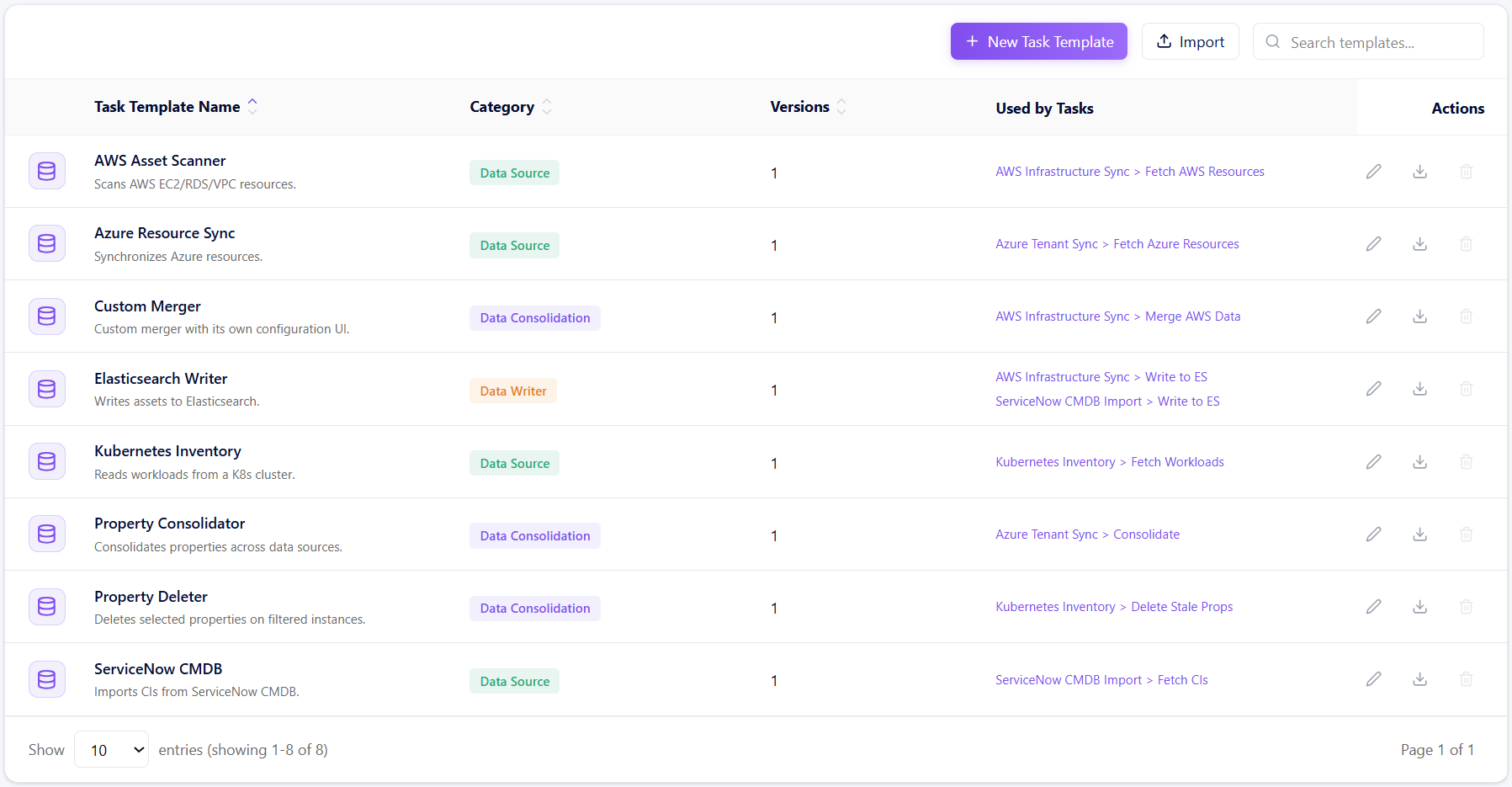 Qbilon task template library